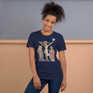 crucifixion scene women's t shirt