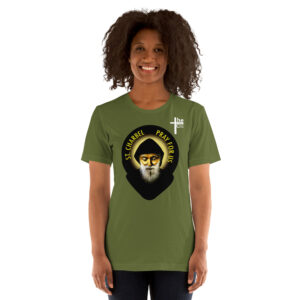 st charbel pray for us women's t shirt