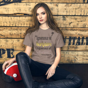 ignorance of scripture st jerome women's t shirt