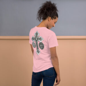 pardon crucifix women's t shirt