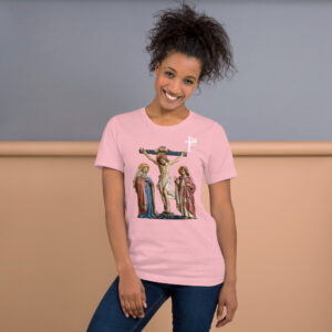 crucifixion scene women's t shirt