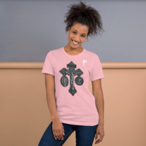 pardon crucifix women's t shirt