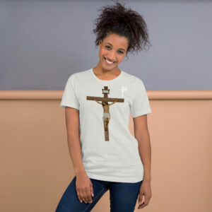 jesus crucified women's t shirt