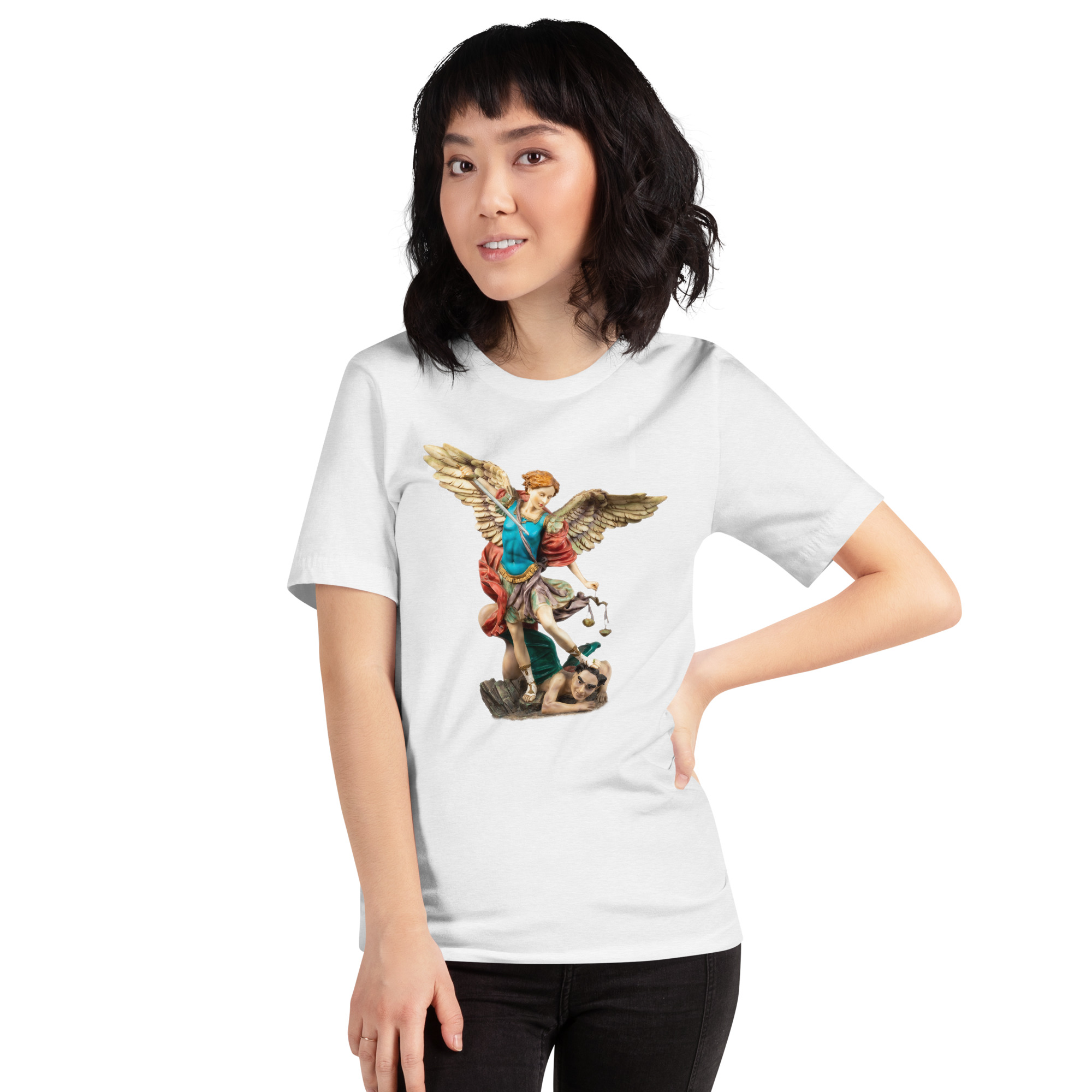 st michael archangel (colour) women's t shirt st michael archangel (colour) women's t shirt