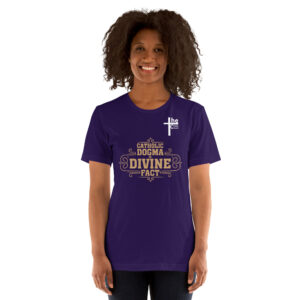 catholic dogma is divine fact women's t shirt
