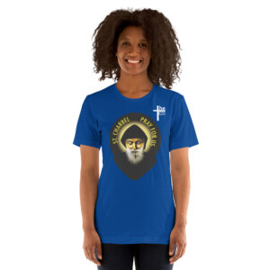 st charbel pray for us women's t shirt