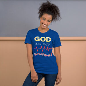 god is my pulse women's christian t shirt