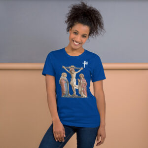 crucifixion scene women's t shirt