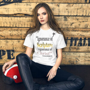Women's Range ignorance of scripture st jerome women's t shirt