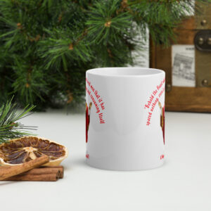 sacred heart of jesus st margaret mary, 1675 white glossy mug