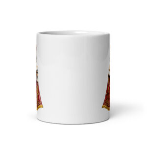 infant of prague white glossy mug