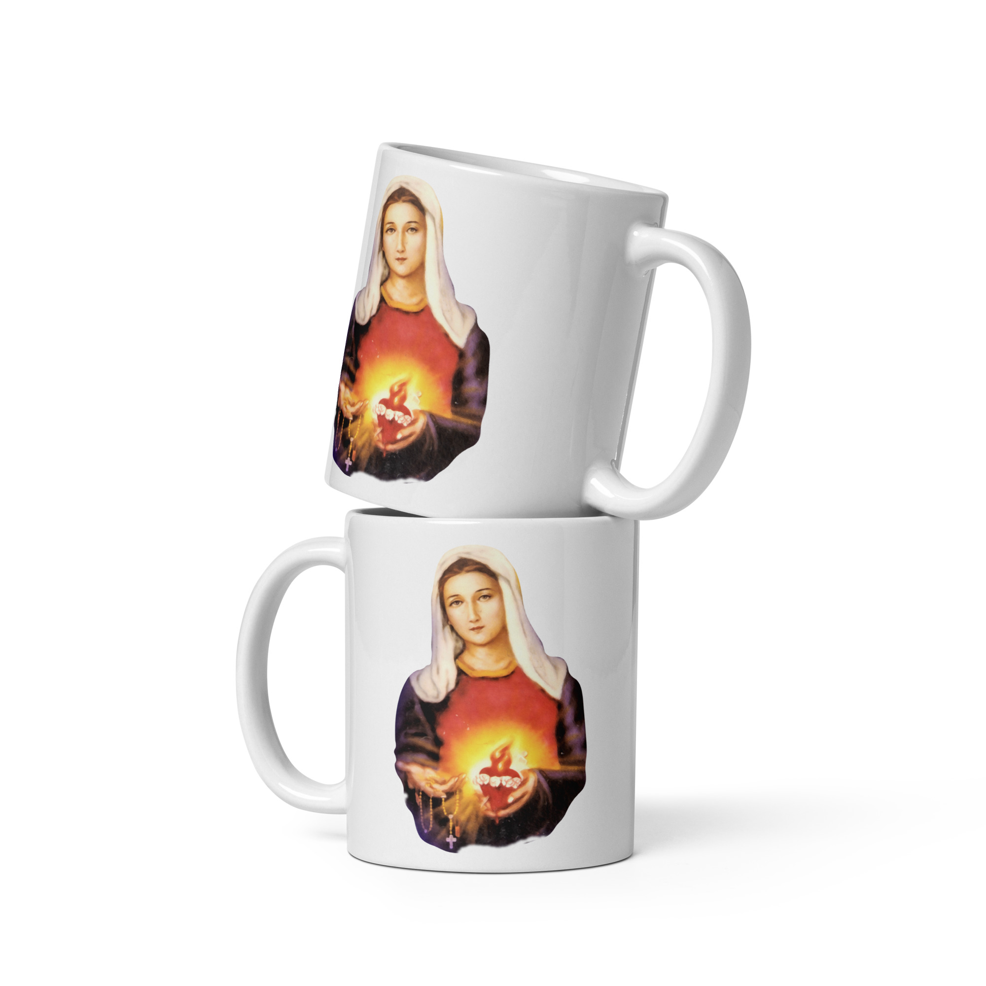 immaculate heart of mary white glossy mug immaculate heart of mary white glossy mug