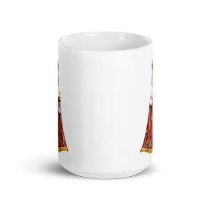 infant of prague white glossy mug