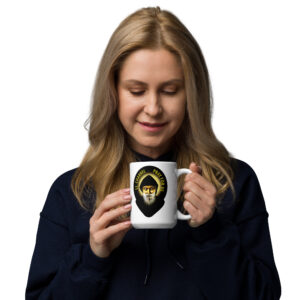 st charbel pray for us white glossy mug