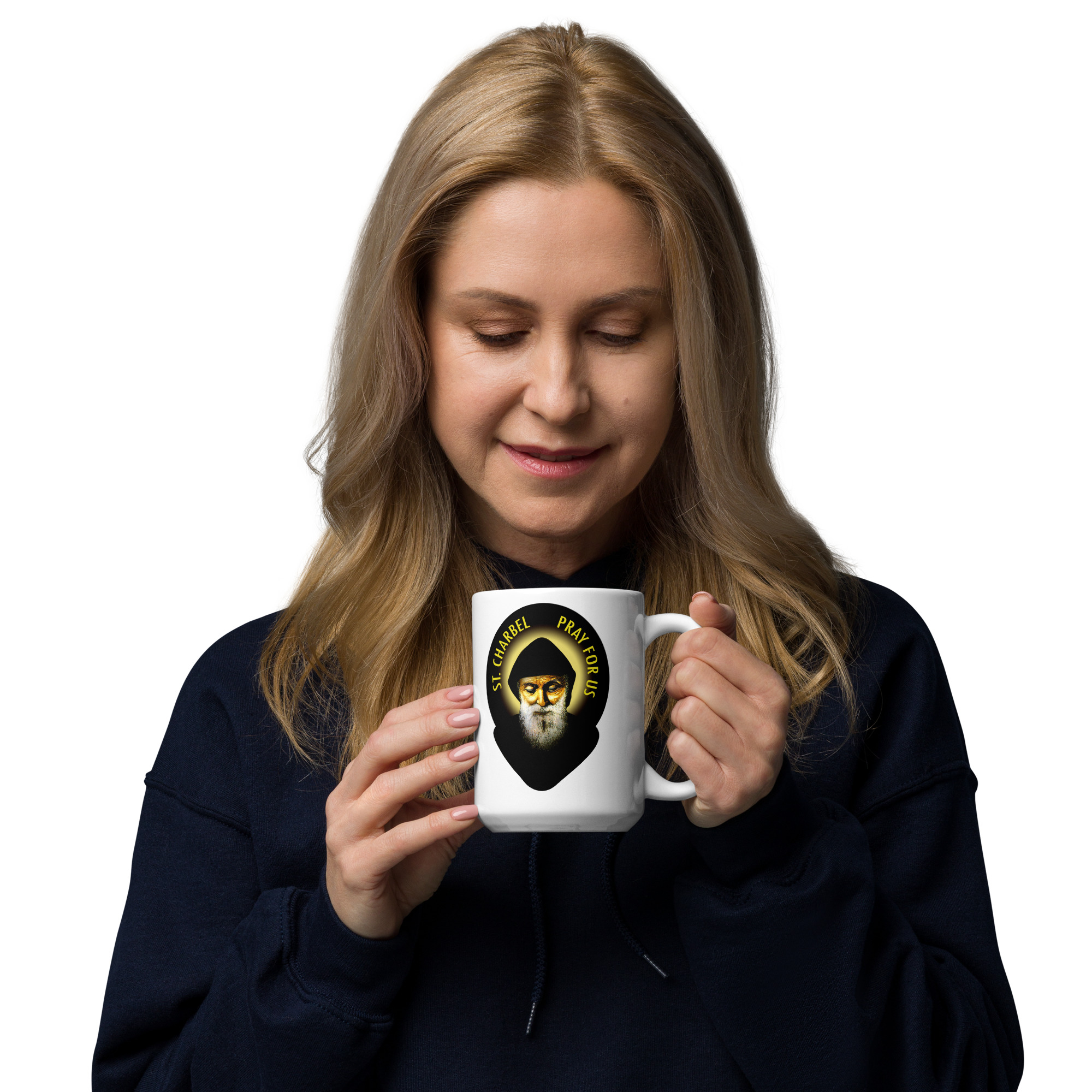 st charbel pray for us white glossy mug st charbel pray for us white glossy mug