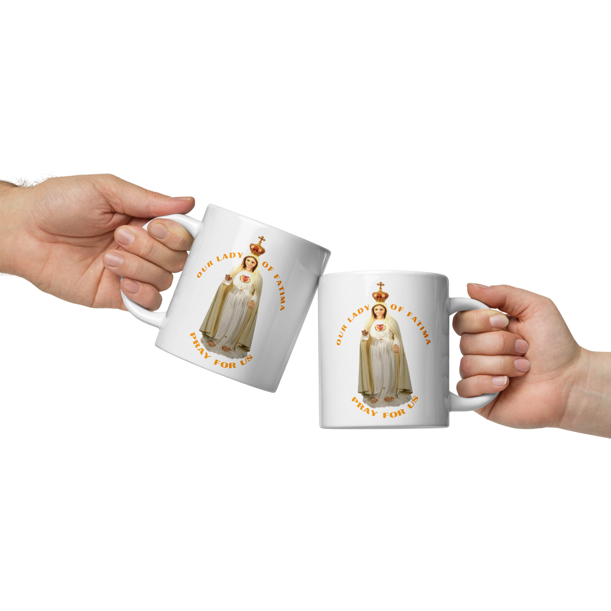 our lady of fatima pray for us white glossy mug our lady of fatima pray for us white glossy mug