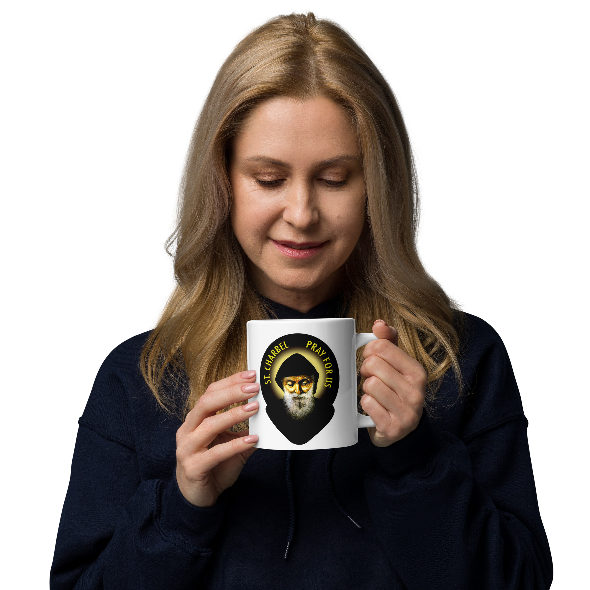 st charbel pray for us white glossy mug st charbel pray for us white glossy mug