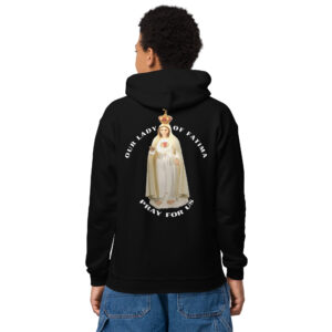 our lady of fatima pray for us children's hoodie