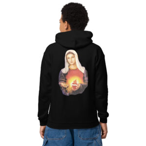 sacred heart of jesus and immaculate heart of mary children's hoodie
