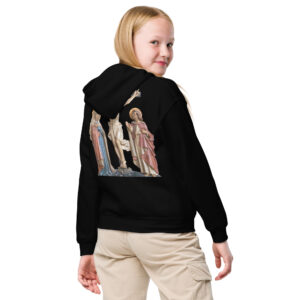 crucifixion scene children's hoodie