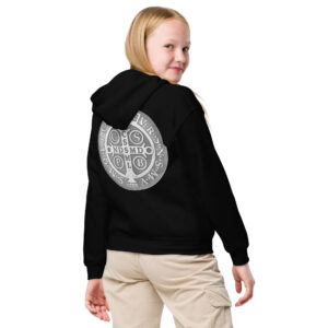 st benedict medal children's hoodie