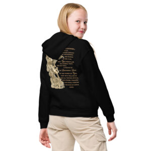 st michael the archangel with prayer children's hoodie