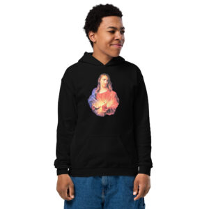 sacred heart of jesus and immaculate heart of mary children's hoodie