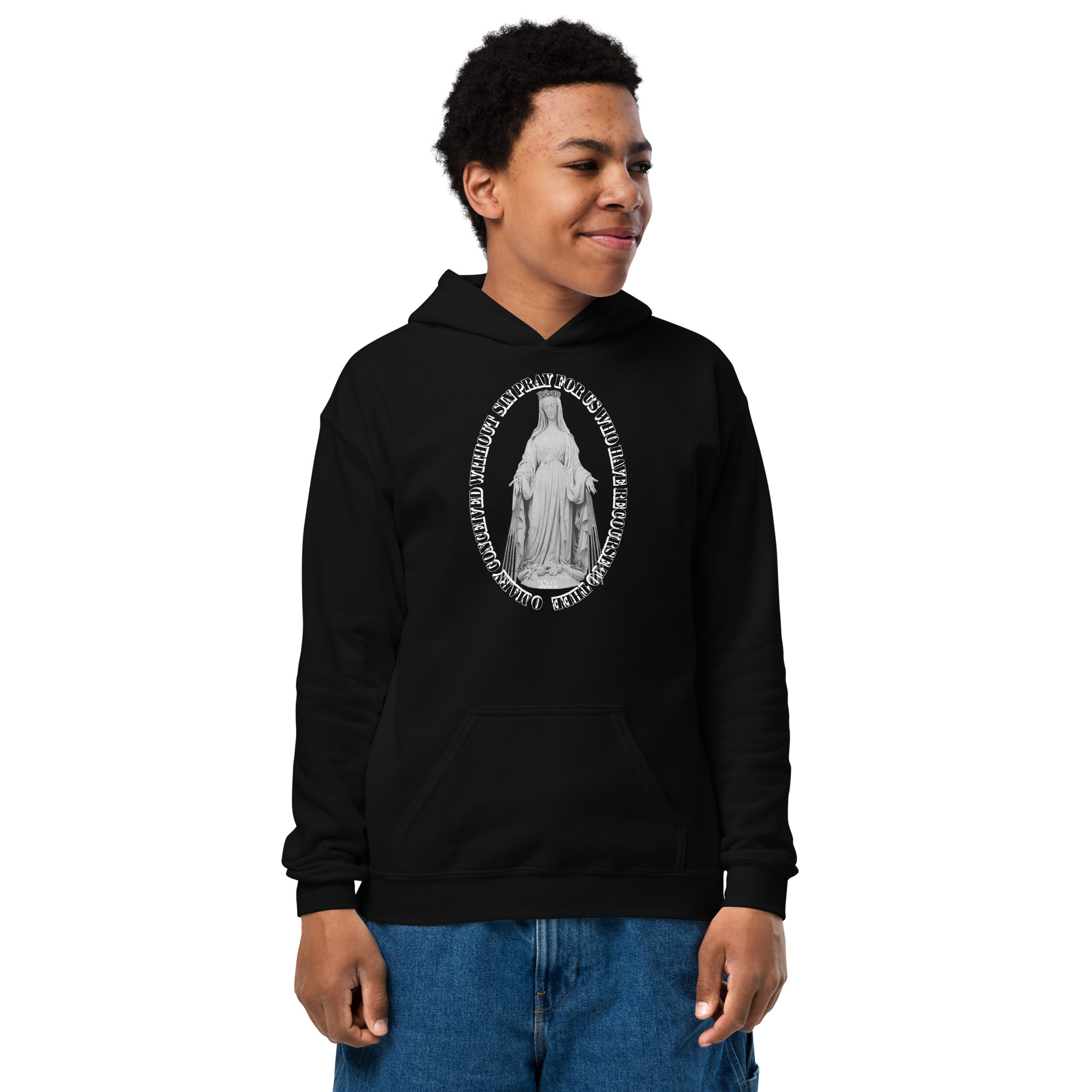 miraculous medal children's hoodie miraculous medal children's hoodie
