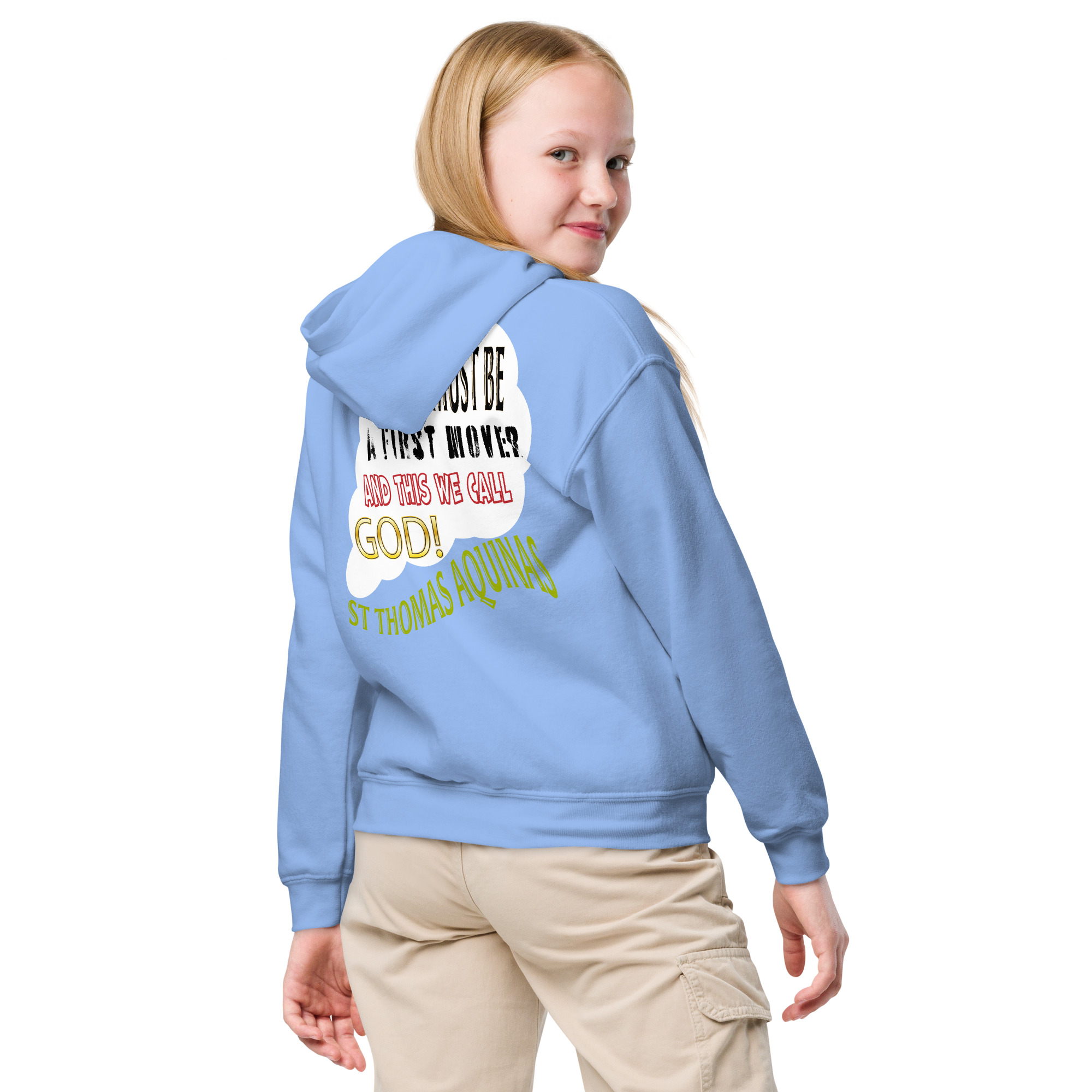 god as first mover by st thomas aquinas children's hoodie god as first mover by st thomas aquinas children's hoodie