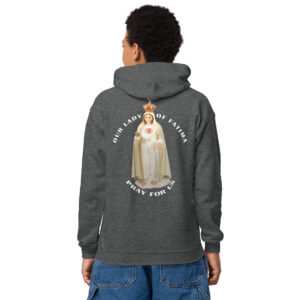 our lady of fatima pray for us children's hoodie