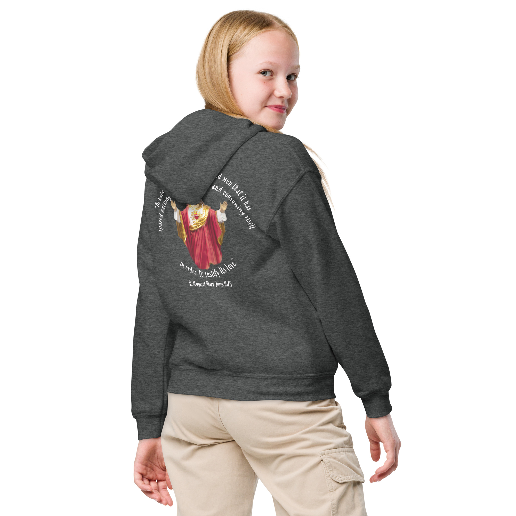 sacred heart of jesus st margaret mary 1675 children's hoodie sacred heart of jesus st margaret mary 1675 children's hoodie