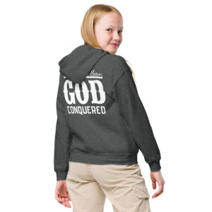 Christian Range i came i saw god conquered children's christian hoodie