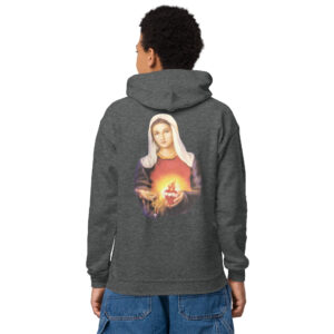 sacred heart of jesus and immaculate heart of mary children's hoodie