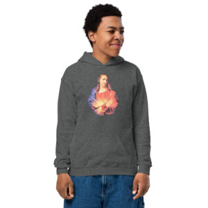 sacred heart of jesus and immaculate heart of mary children's hoodie