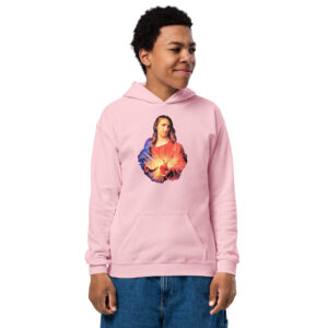 sacred heart of jesus and immaculate heart of mary children's hoodie
