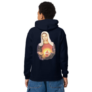 sacred heart of jesus and immaculate heart of mary children's hoodie