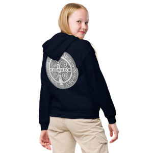 st benedict medal children's hoodie