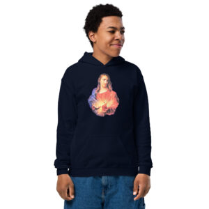 sacred heart of jesus and immaculate heart of mary children's hoodie