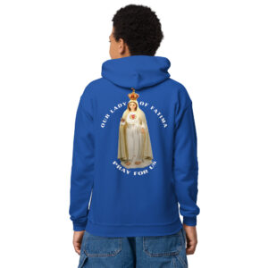 our lady of fatima pray for us children's hoodie