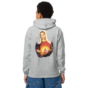 sacred heart of jesus and immaculate heart of mary children's hoodie