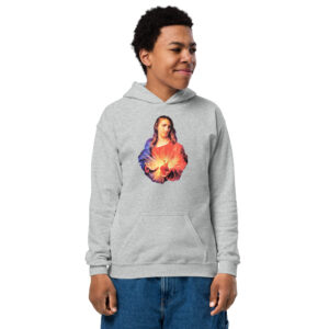 sacred heart of jesus and immaculate heart of mary children's hoodie