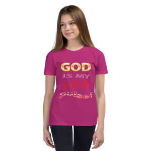 god is my pulse children's christian t shirt