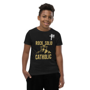 rock solid catholic children's t shirt