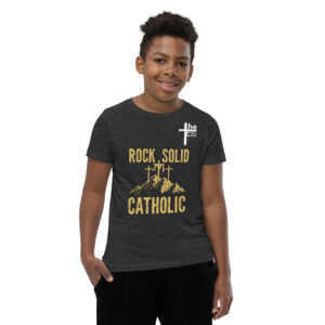 rock solid catholic children's t shirt