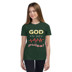 god is my pulse children's christian t shirt