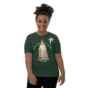 our lady of fatima pray for us children's t shirt