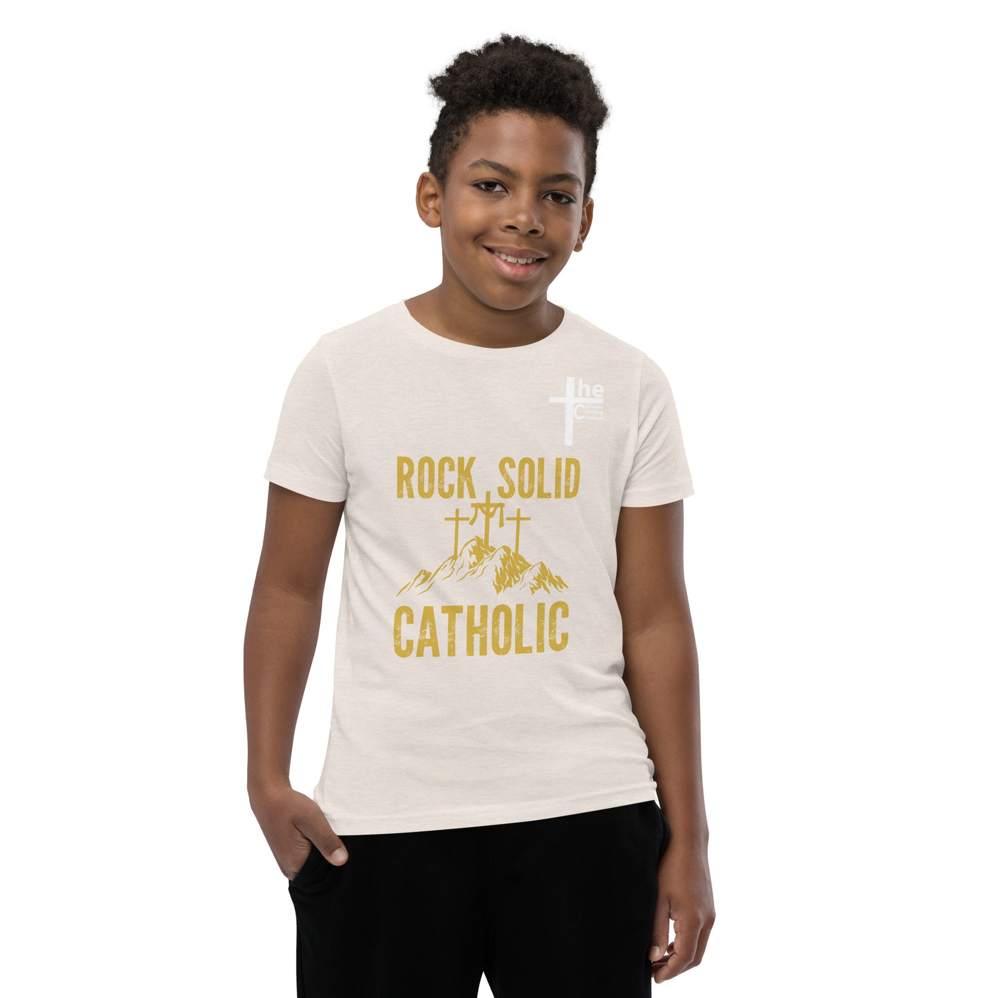 rock solid catholic children's t shirt rock solid catholic children's t shirt