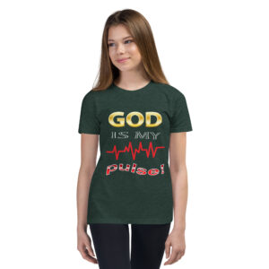 god is my pulse children's christian t shirt