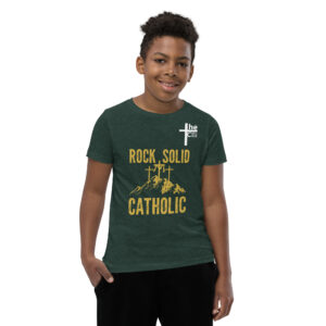 rock solid catholic children's t shirt