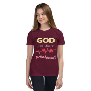 god is my pulse children's christian t shirt